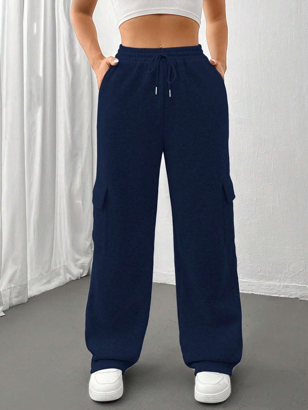 Damen Weite Cargohose im Jogger‑Stil mit Kordelzug Echo Archiv