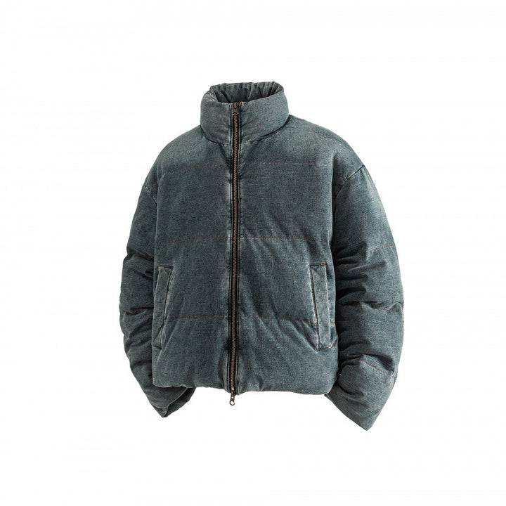 Damen Kurz geschnittene wattierte Cord‑Steppjacke im Boxy‑Cut mit Stehkragen Echo Archiv