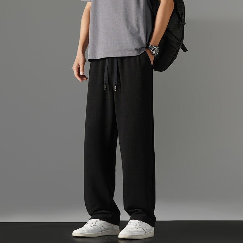 Herren weite Relaxed-Jogginghose aus French-Terry mit Kordelzug, elastischem Bund & geradem Bein Echoarchiv