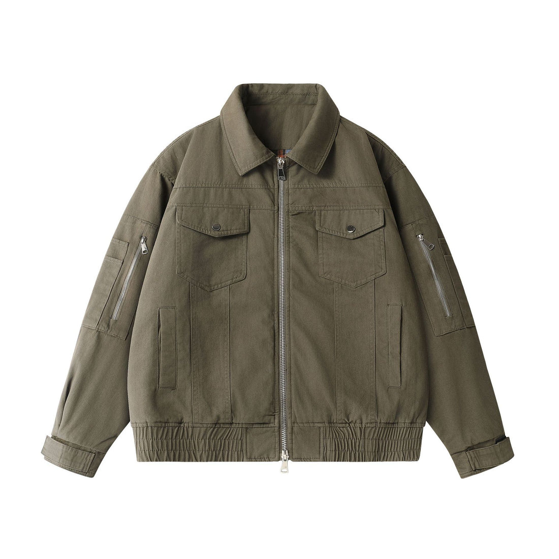 Unisex Urbaner Utility‑Blousonjacke mit Cargo‑Taschen und Zwei‑Wege‑Reißverschluss Echoarchiv