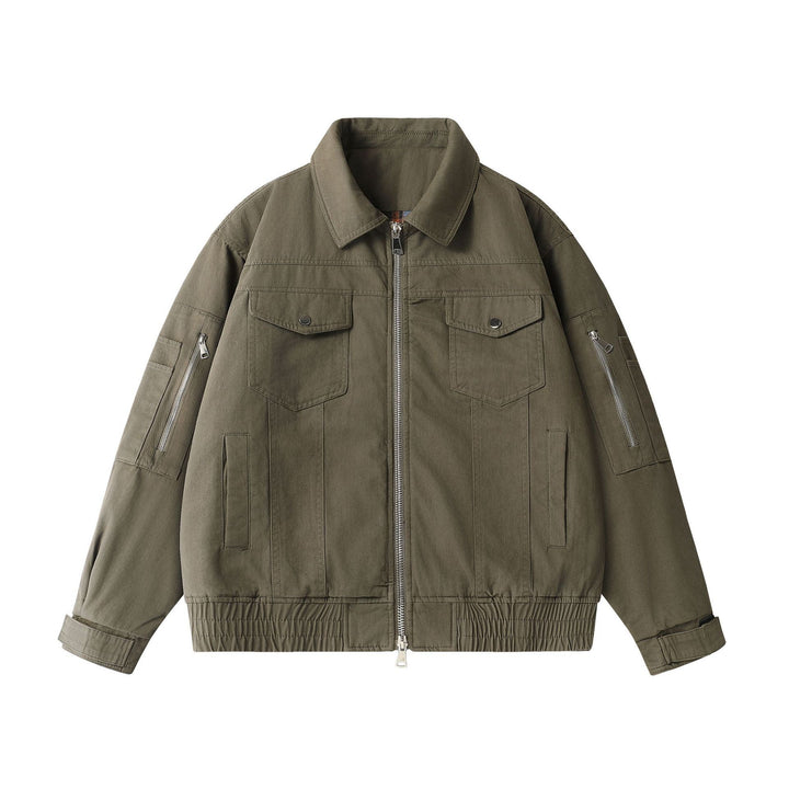 Unisex Urbaner Utility‑Blousonjacke mit Cargo‑Taschen und Zwei‑Wege‑Reißverschluss Echoarchiv