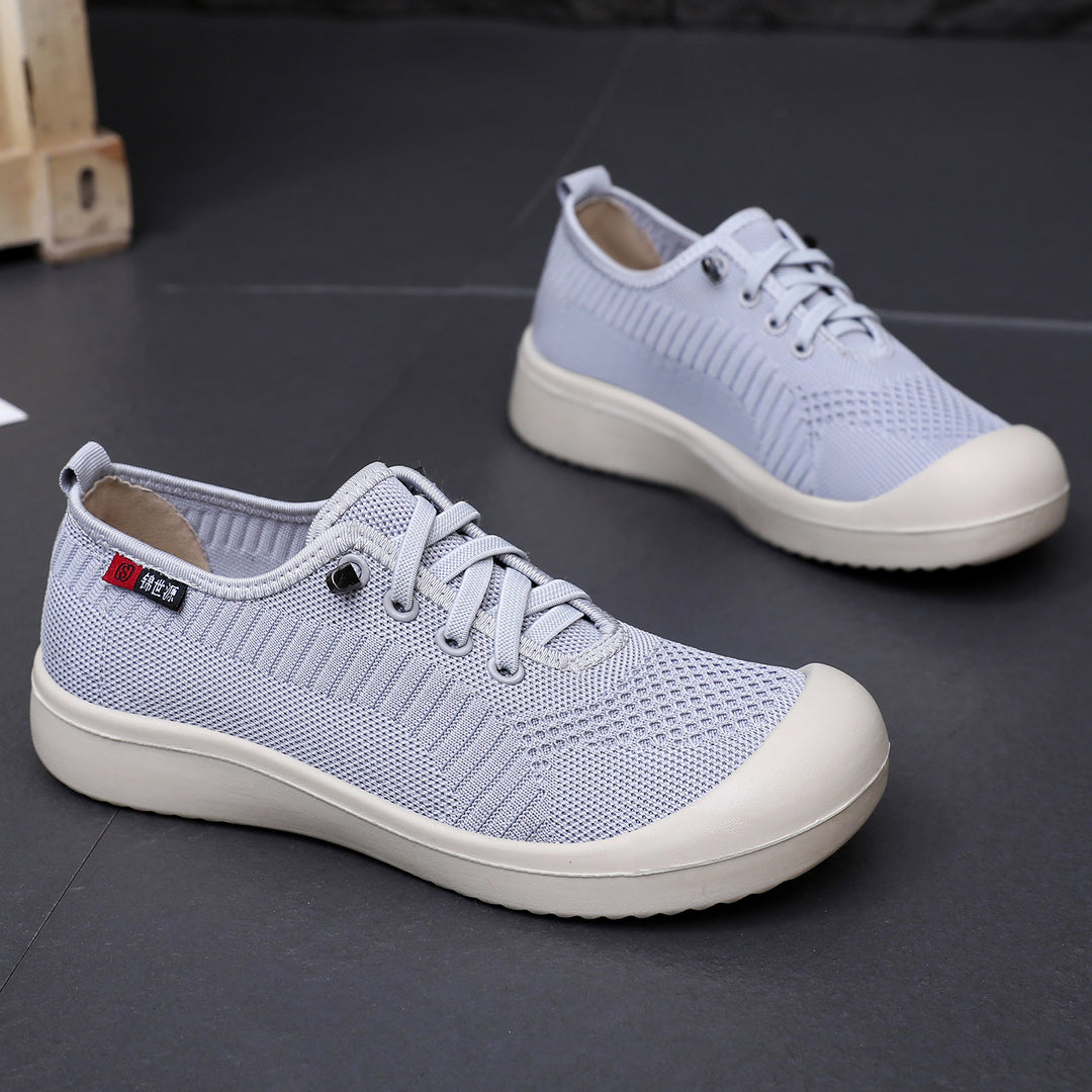 Damen nan leichter atmungsaktiver Strick-Slip-On Freizeitschuh mit stoßdämpfender Leichtlaufsohle Echo Archiv