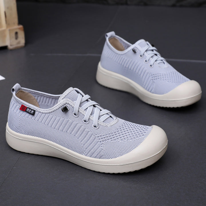 Damen nan leichter atmungsaktiver Strick-Slip-On Freizeitschuh mit stoßdämpfender Leichtlaufsohle Echo Archiv