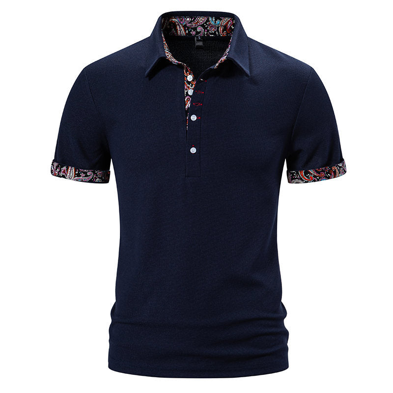 Herren modisches Poloshirt mit buntem Kragen und komfortablem Schnitt Echoarchiv