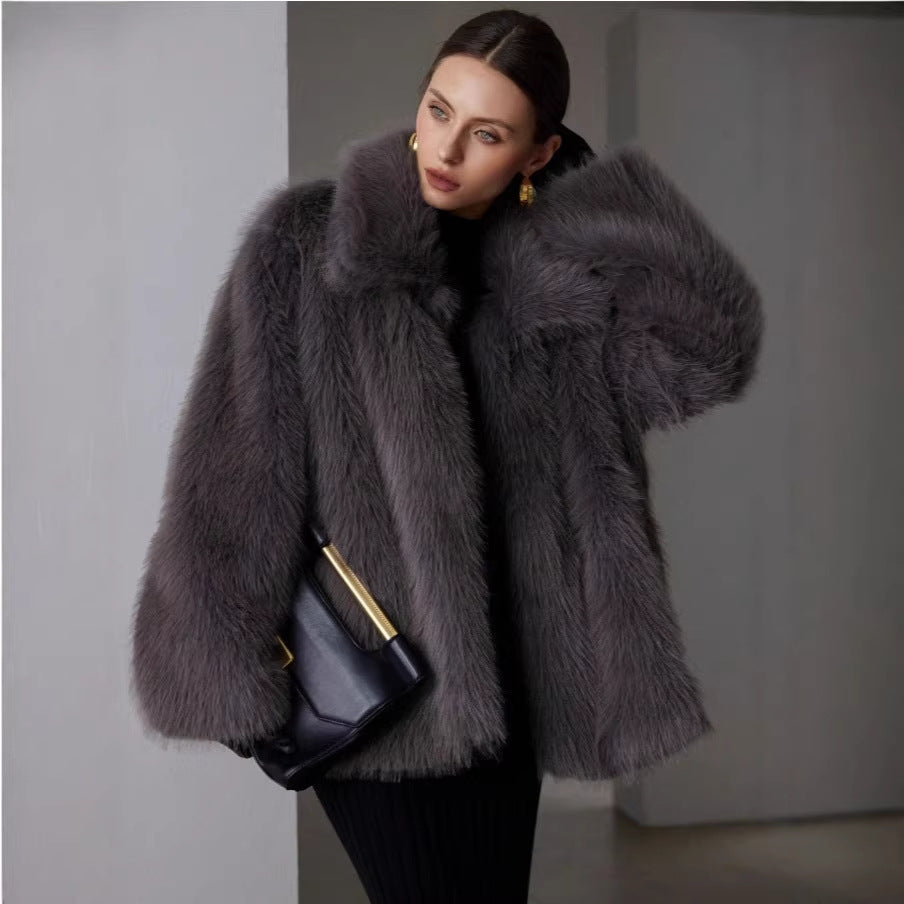 Damen Kurze Boxy‑Kunstpelzjacke mit extraweichem Hochflor und voluminösem Schalkragen Echo Archiv