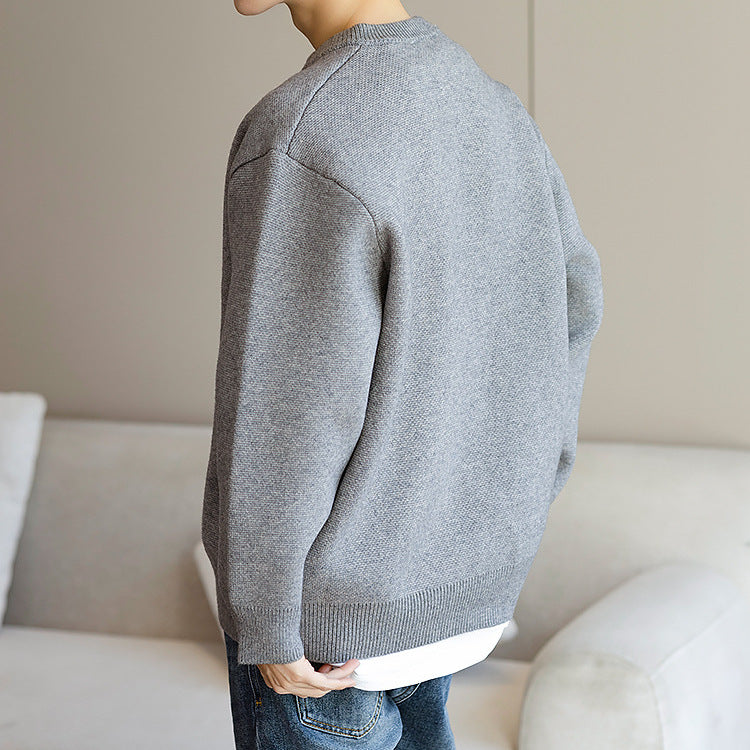Herren lässige Strickjacke mit Knopfleiste Echoarchiv