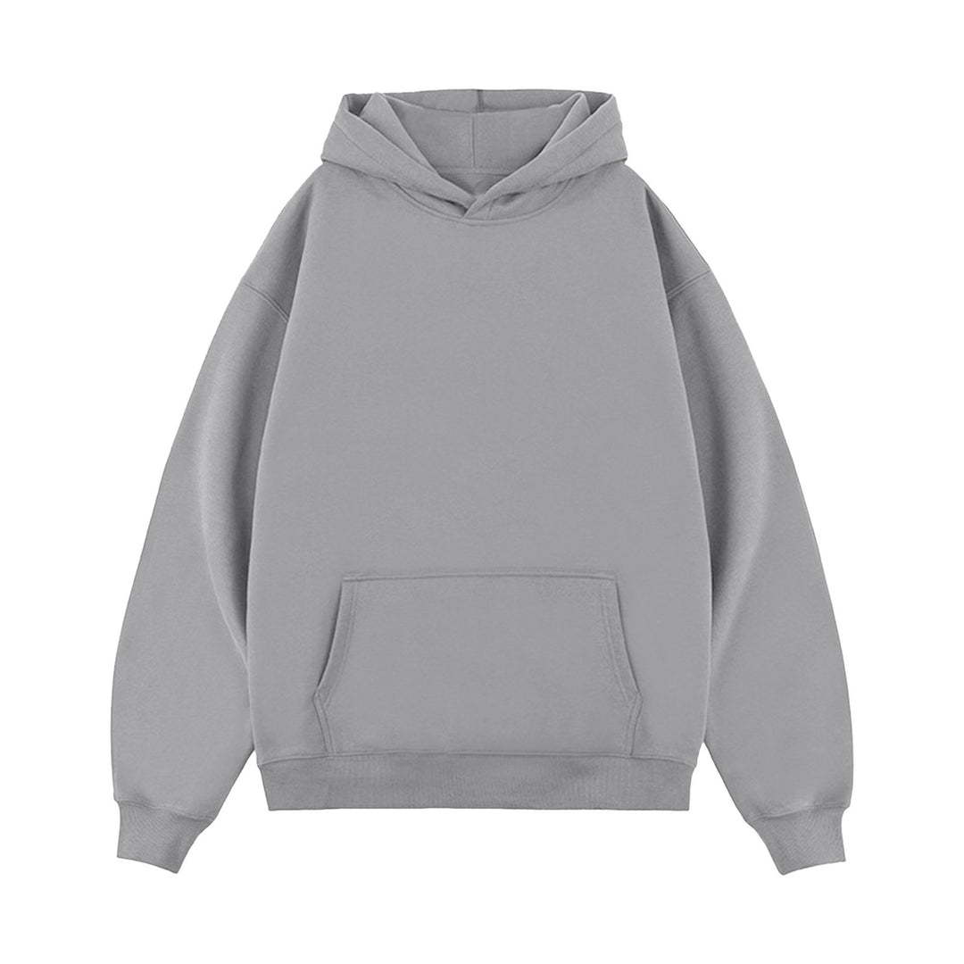 Unisex minimalistischer Oversize-Kapuzenpullover mit gedoppelter Kapuze, tiefer Schulter und breitem Rippbund Echo Archiv