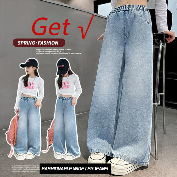 Damen weite Jeans mit elastischem Bund Echo Archiv