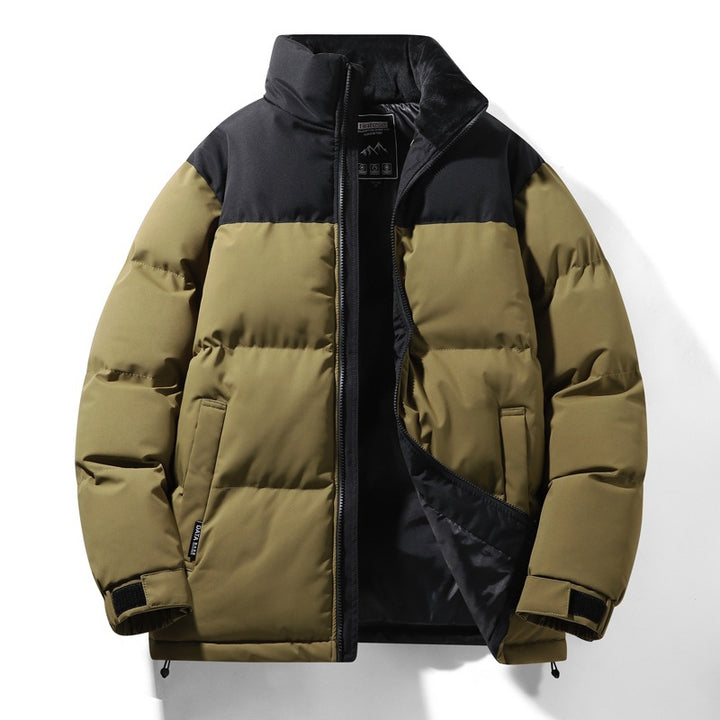 Herren gesteppte Winterjacke mit hohem Kragen und isolierender Fütterung Echoarchiv