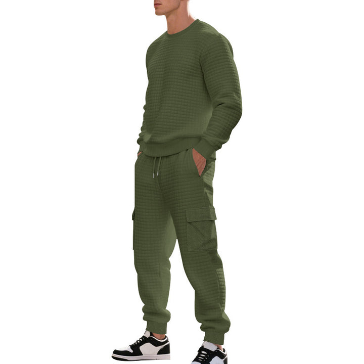 Herren modernes Cargo-Sweat-Set mit atmungsaktiven Materialien und praktischen Taschen Echoarchiv