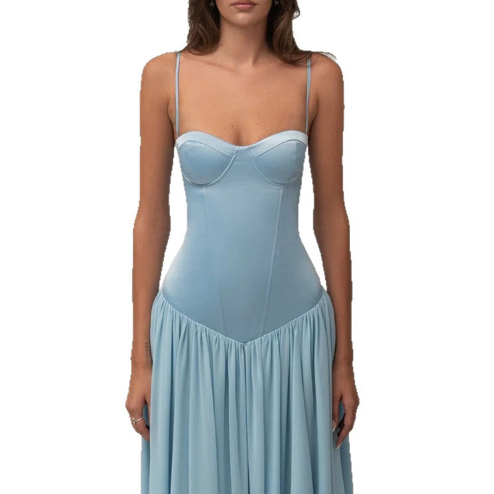 Damen nan modellierendes Bustier-Abendkleid mit vorgeformter Miederkonstruktion und weitfallendem Chiffon-Tellerrock Echo Archiv