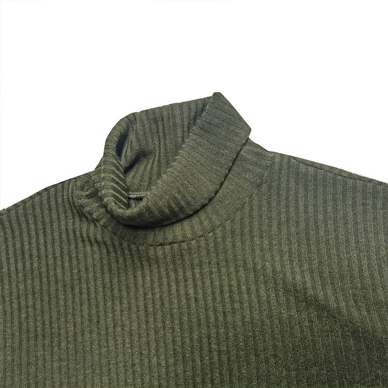 Herren feiner Rollkragenpullover aus strukturiertem Strick Echoarchiv