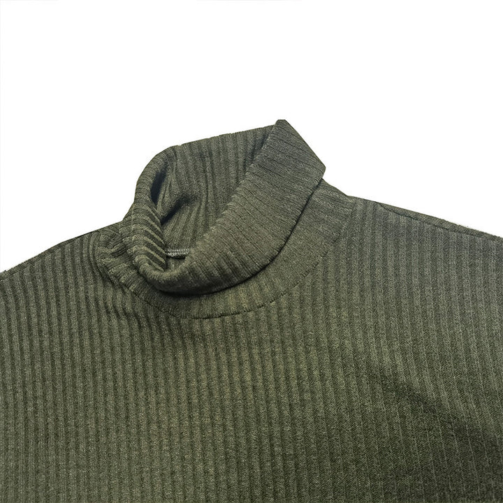 Herren feiner Rollkragenpullover aus strukturiertem Strick Echoarchiv