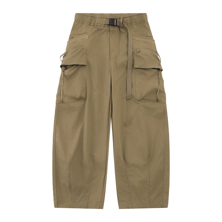 Damen Weite Cargo‑Culotte mit aufgesetzten Taschen und integriertem Webbing‑Gürtel Echoarchiv
