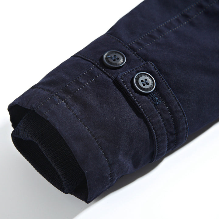 Herren Kapuzenparka mit Teddyfutter und multifunktionalen Utility‑Taschen Echoarchiv
