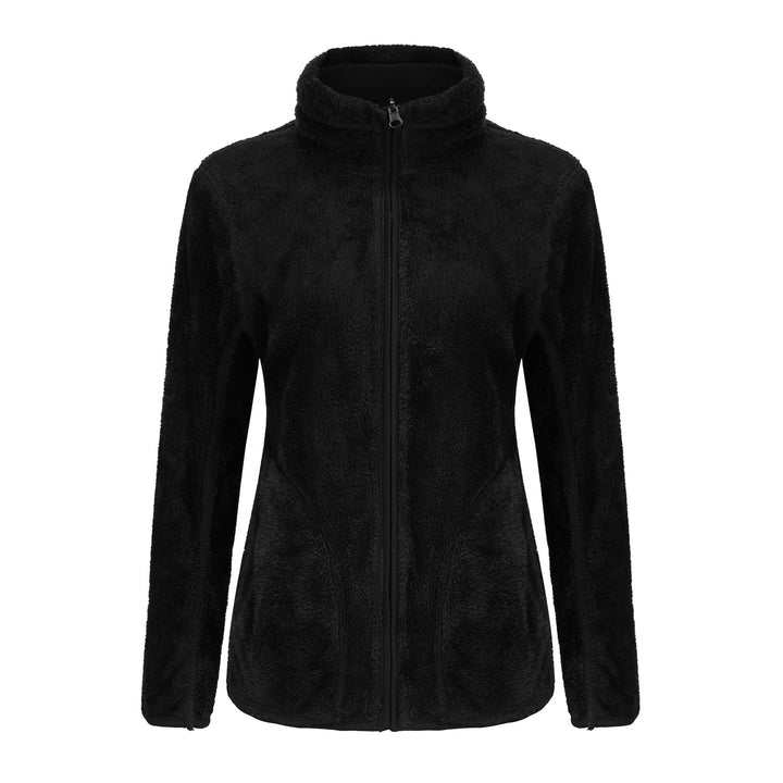 Damen nan kuschelige Fleecejacke mit hohem Stehkragen, durchgehendem Reißverschluss und figurformenden Nähten Echo Archiv