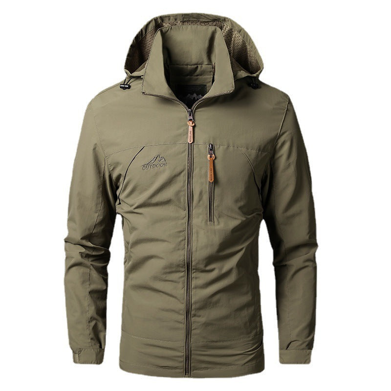 Herren nan leichte wasserabweisende Softshelljacke mit Kapuze und Sicherheitsreißverschluss Echo Archiv