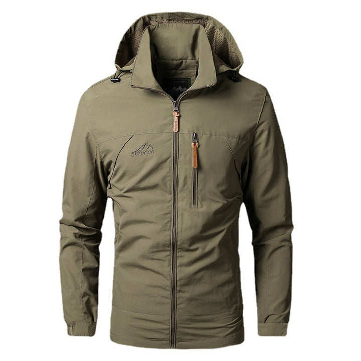 Herren nan leichte wasserabweisende Softshelljacke mit Kapuze und Sicherheitsreißverschluss Echo Archiv