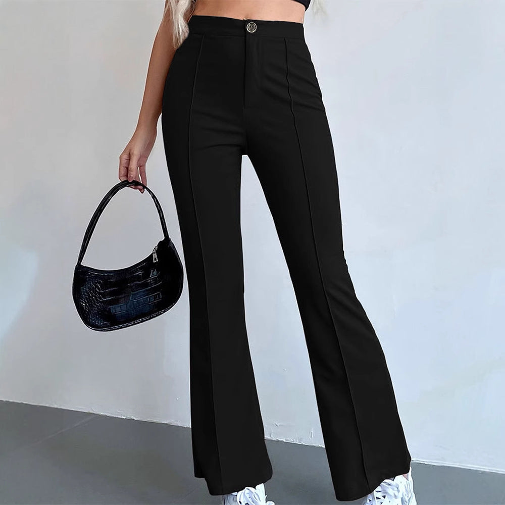 Damen elegante Business-Hose mit seitlichen Eingrifftaschen und schmalem Schnitt Echo Archiv