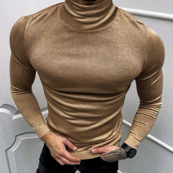 Herren eleganter Rollkragenpullover aus hochwertigem Baumwollmix Echoarchiv