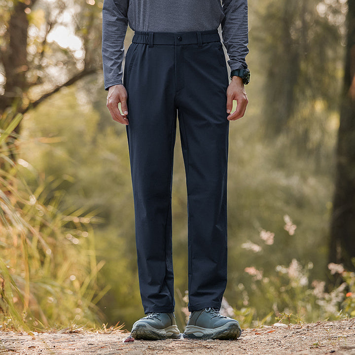 Herren bequeme Freizeit-Zipphosen mit elastischem Bund und praktischen Taschen Echoarchiv