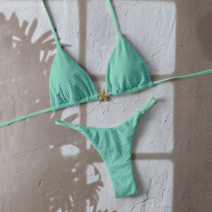 Damen Triangel-Bikini mit strukturiertem Stoff und maritimen Details Echo Archiv