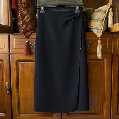 Damen Eleganter Wickelrock aus hochwertigem Stoff Echoarchiv