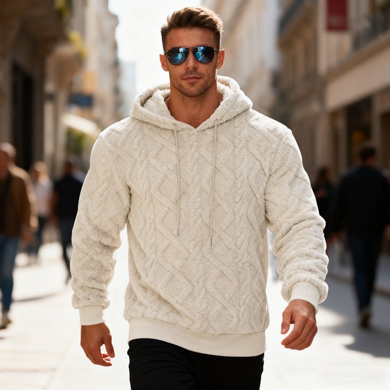 Herren modischer Kapuzenpullover mit strukturiertem Design Echoarchiv