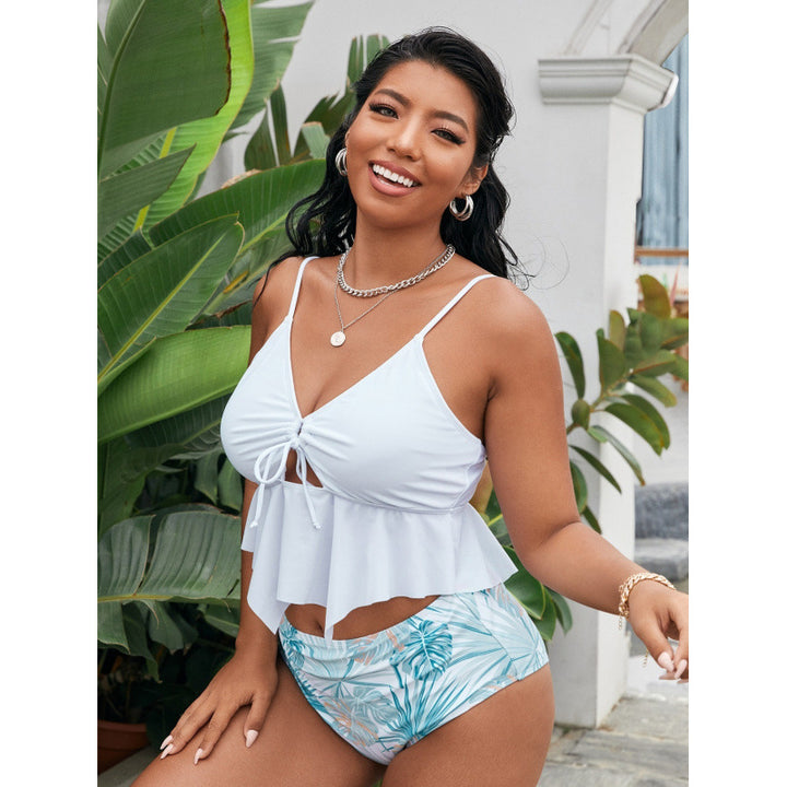 Damen Bikiniset mit modischem Volant und hohem Bund Echo Archiv