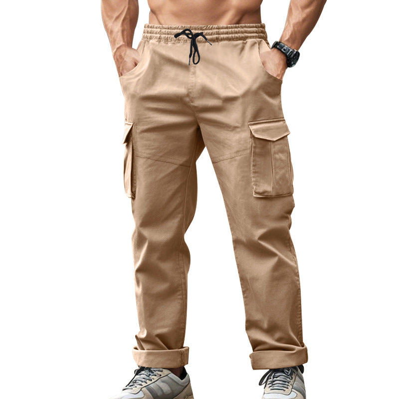 Herren nan urbane Cargo‑Chino im Joggingstil mit elastischem Tunnelzugbund und multifunktionalen Taschen Echo Archiv