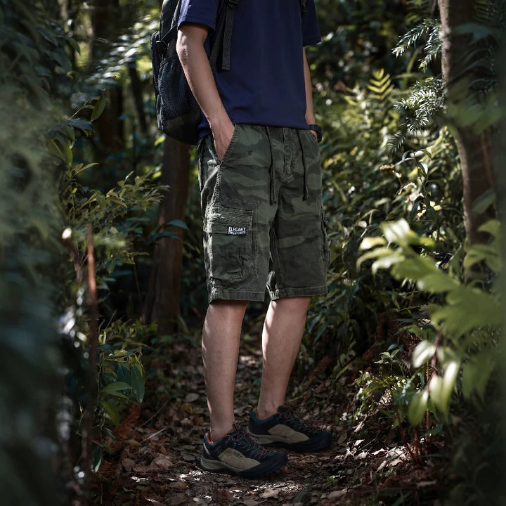 Herren Camouflage-Cargo-Shorts mit elastischem Tunnelzugbund und Multifachtaschen Echo Archiv