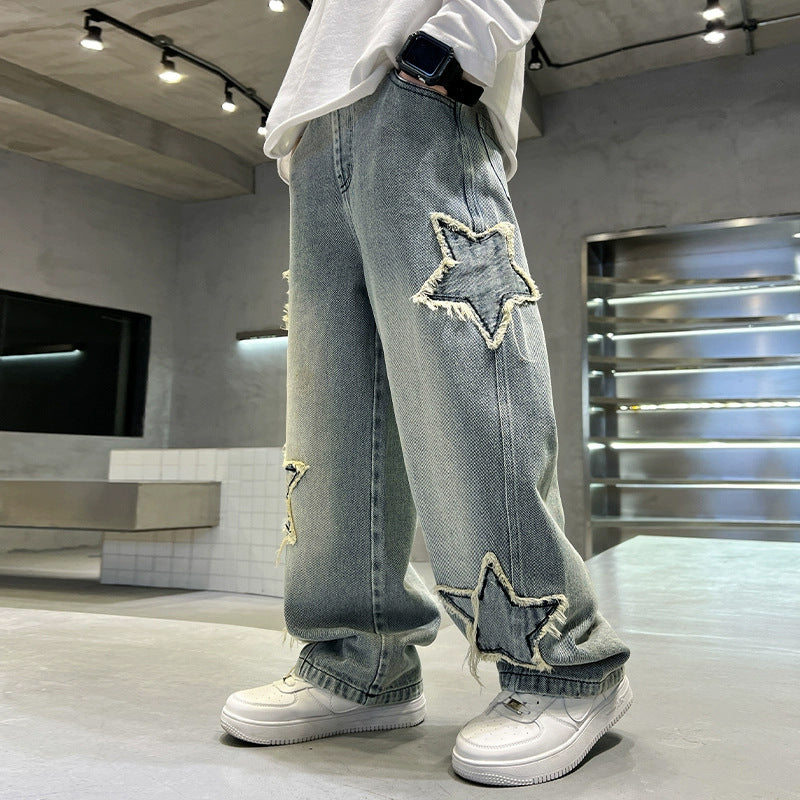 Unisex Baggy-Jeans mit Sternenapplikation Echo Archiv