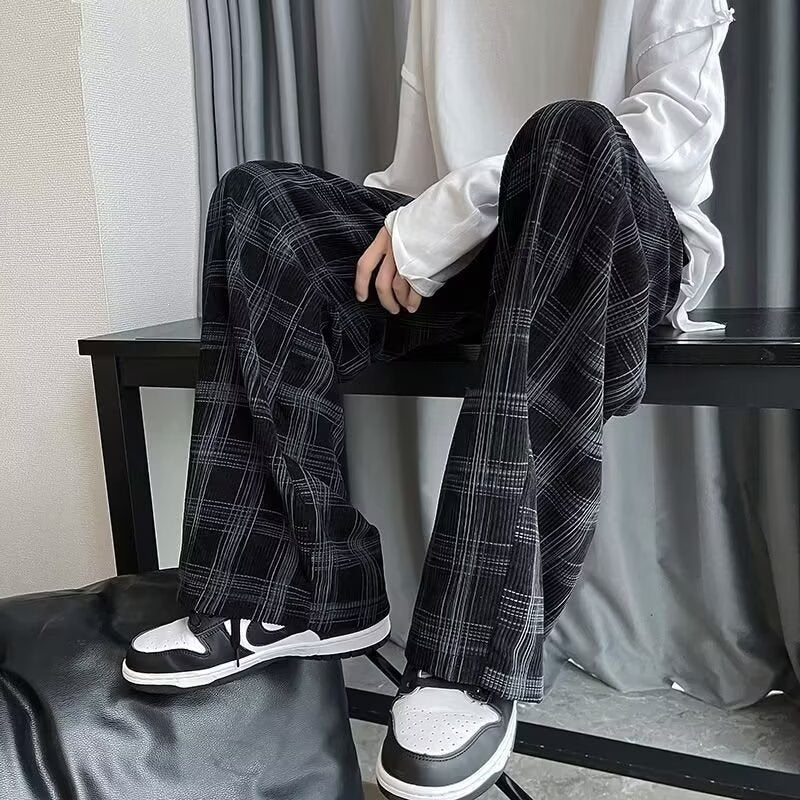 Damen Weit geschnittene Karohose Echo Archiv