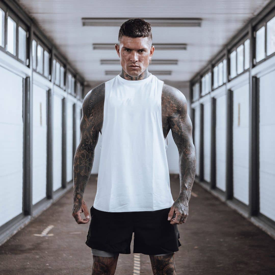 Herren Sportliches Muskelshirt für Training und Freizeit Echoarchiv
