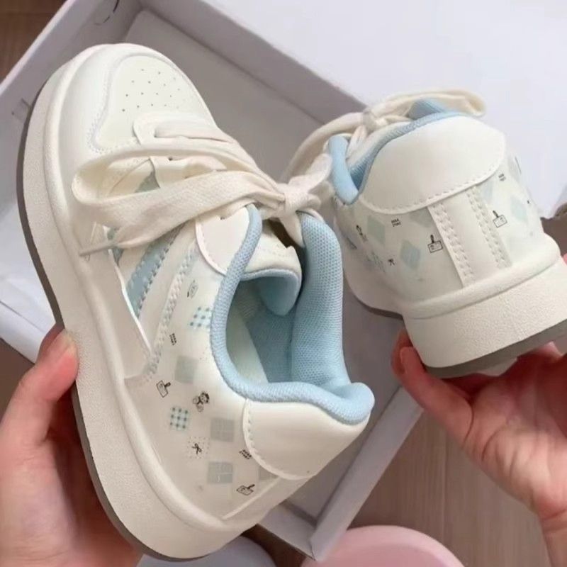 Damen Sneakers mit Karo-Muster und gepolsterter Sohle Echo Archiv