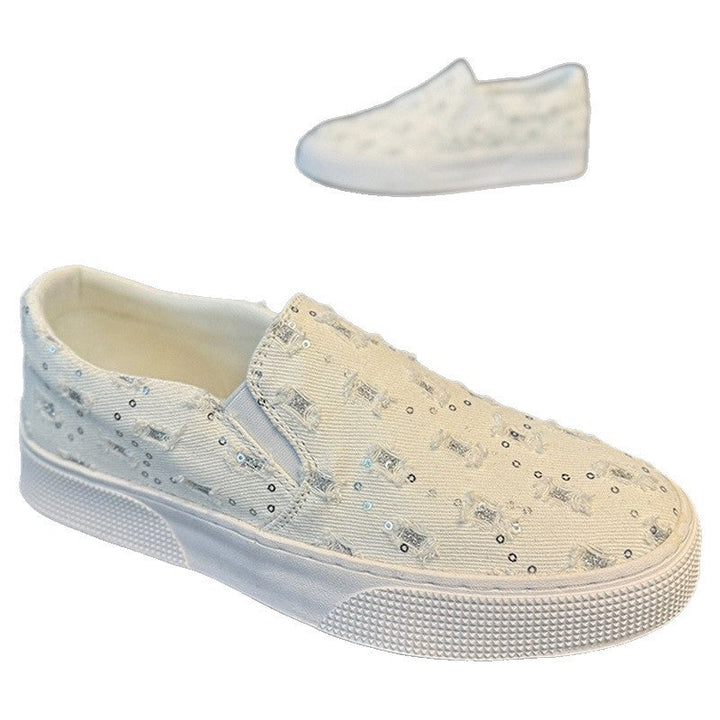 Damen Modische Slip-On Sneakers mit funkelnden Applikationen Echo Archiv