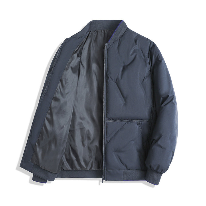 Herren Minimalistische Thermo-Bomberjacke mit glattem Innenfutter und verdeckter Reißverschlussblende Echo Archiv