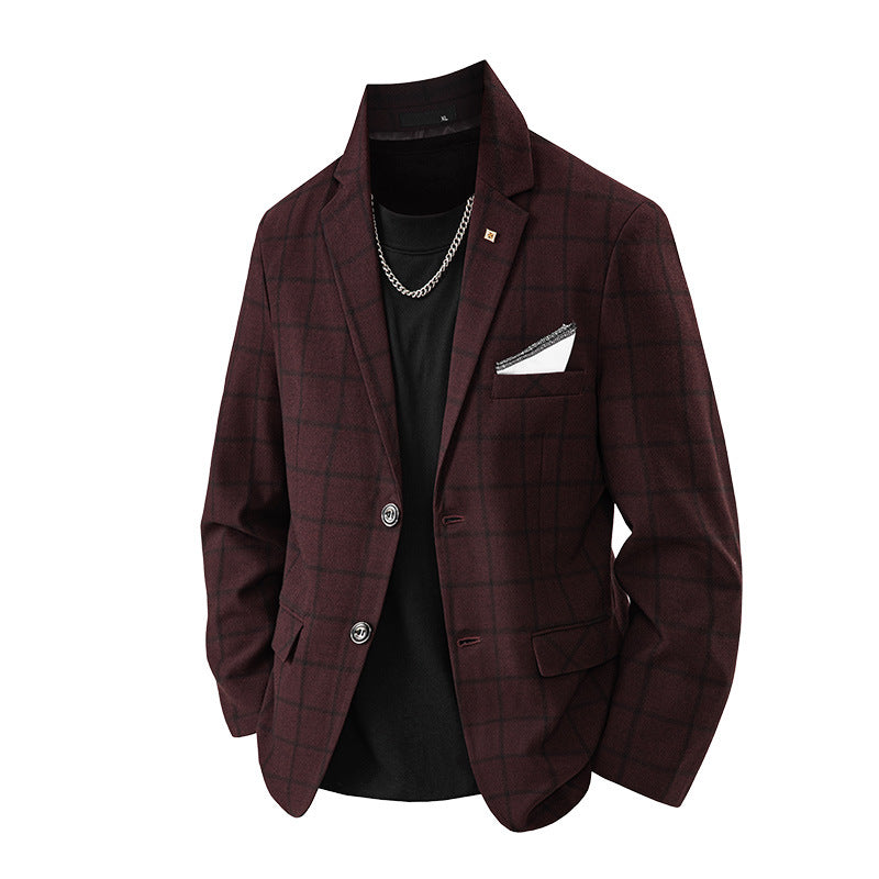 Herren eleganter Blazer mit kariertem Design und feinem Innenfutter Echoarchiv