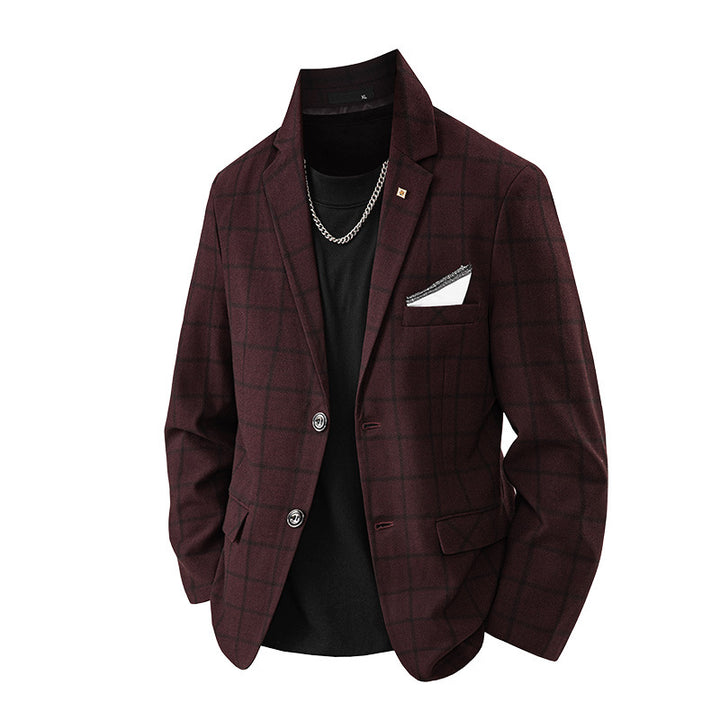 Herren eleganter Blazer mit kariertem Design und feinem Innenfutter Echoarchiv