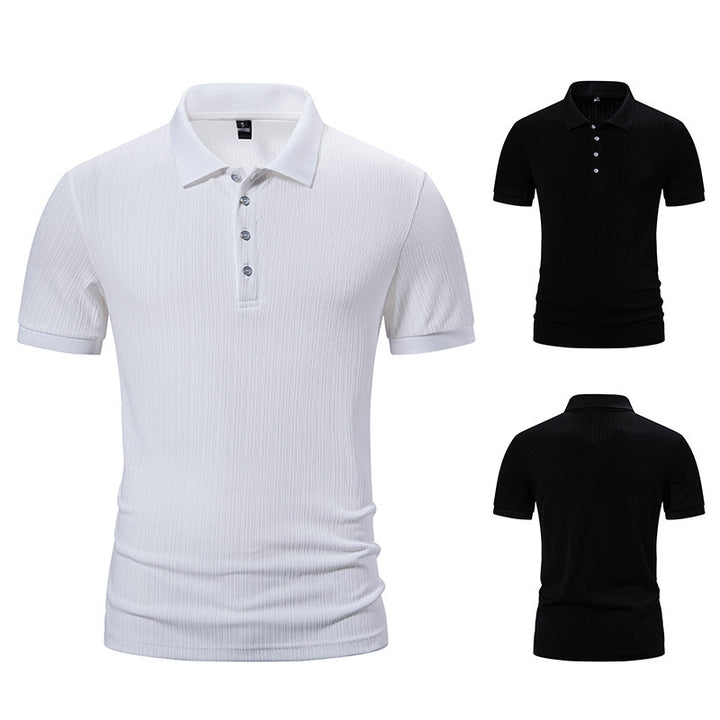 Herren hochwertiges Poloshirt mit moderner Struktur Echoarchiv