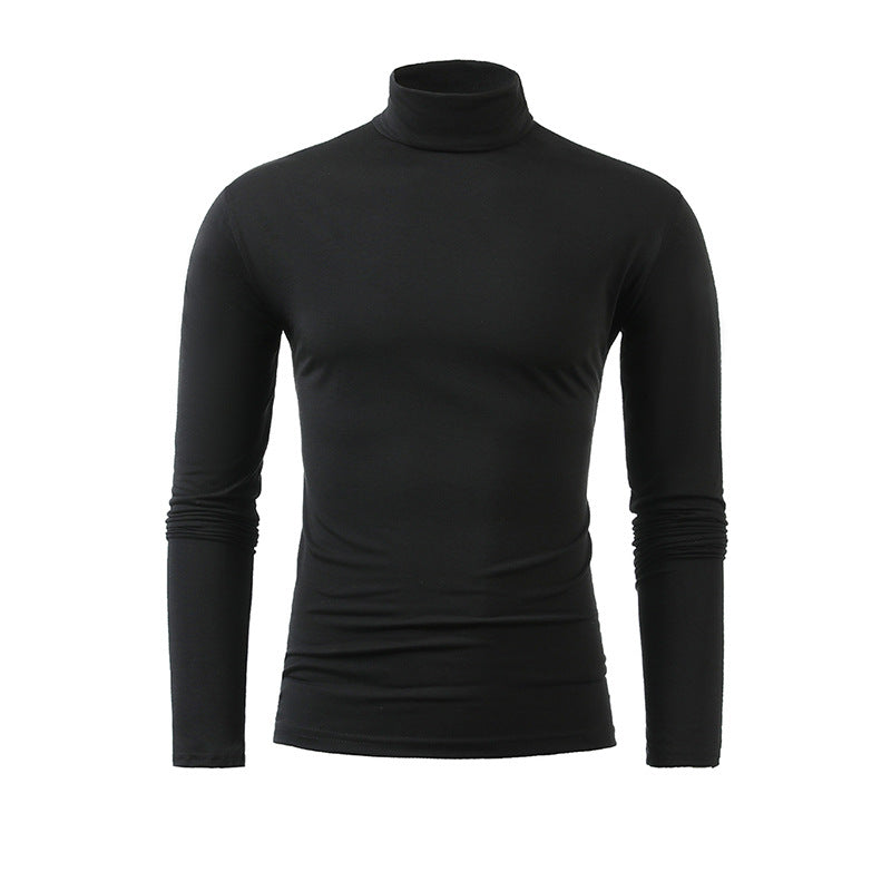 Herren nan schlankes Rollkragen-Langarmshirt aus feinem Baumwoll-Stretch Slim Fit Echo Archiv