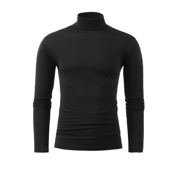 Herren nan schlankes Rollkragen-Langarmshirt aus feinem Baumwoll-Stretch Slim Fit Echo Archiv