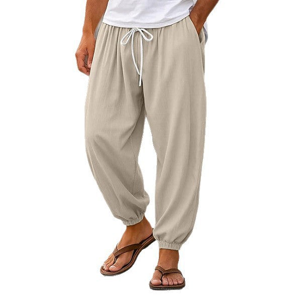 Herren luftige Freizeithose mit elastischem Bund und seitlichen Taschen Echoarchiv