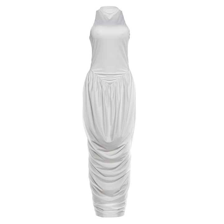 Damen Elegantes Maxi-Jumpsuit mit hohem Kragen und fließendem Saum Echo Archiv