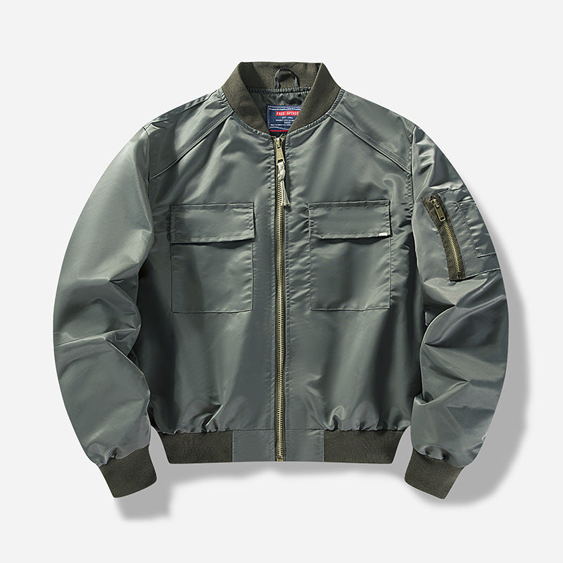 Herren Utility-Bomberjacke mit mehreren Taschen und modularem Design Echoarchiv