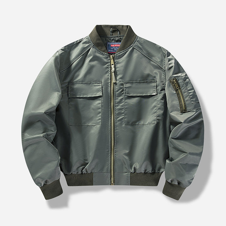 Herren Utility-Bomberjacke mit mehreren Taschen und modularem Design Echoarchiv