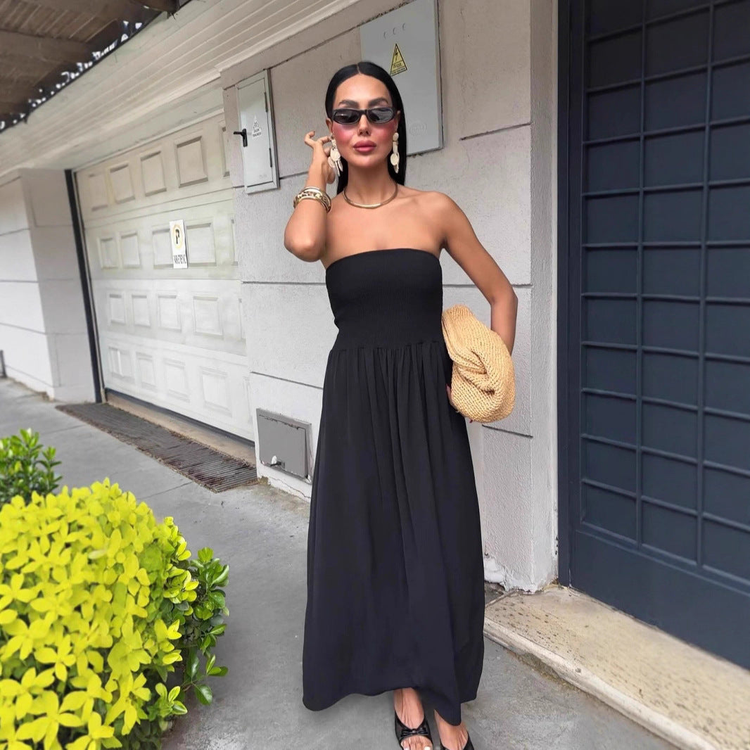 Damen Strickmaxikleid mit elastischem Oberteil Echo Archiv