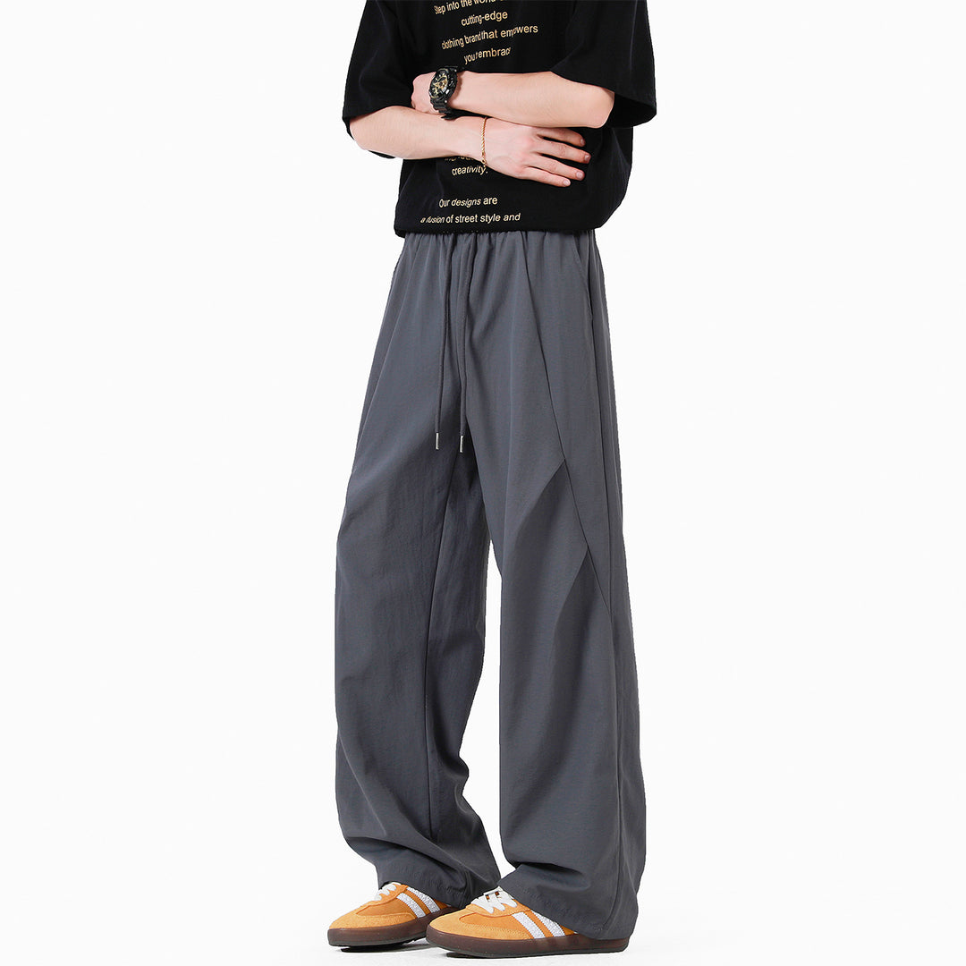 Unisex elegante Freizeithose mit hohem Bund und lockerer Passform Echoarchiv