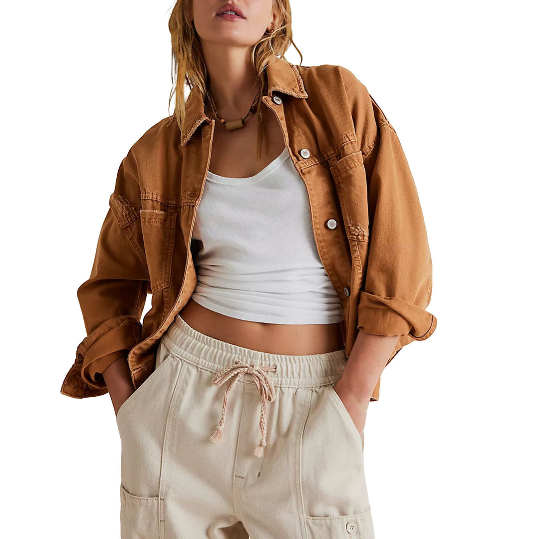 Damen lässige Oversized Denim-Jacke Echo Archiv
