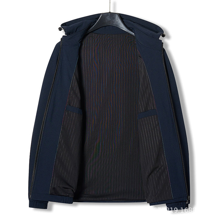 Herren funktionale Freizeitjacke mit verstellbarer Kapuze Echoarchiv